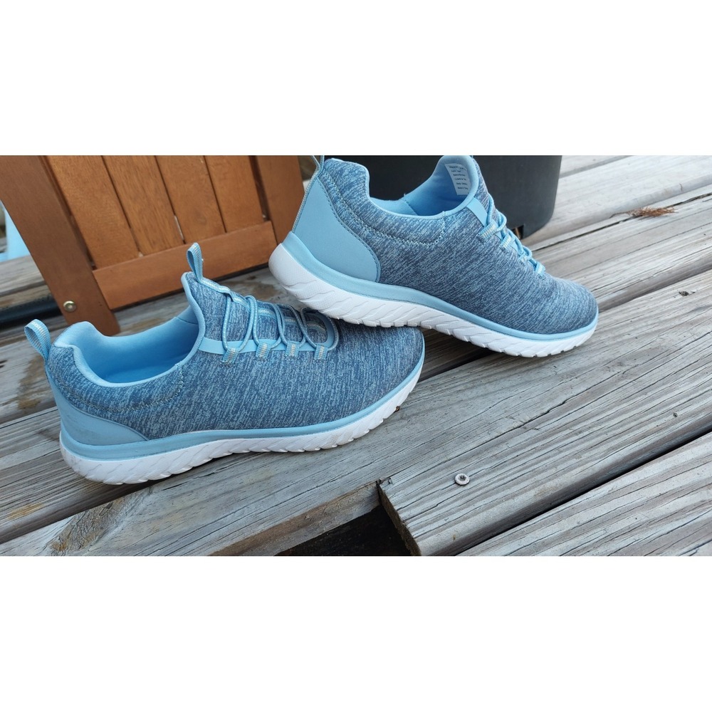 Athletic Works Women's Blue Pick Color Slip-on Bungee Athletic Sneakers Shoes 8